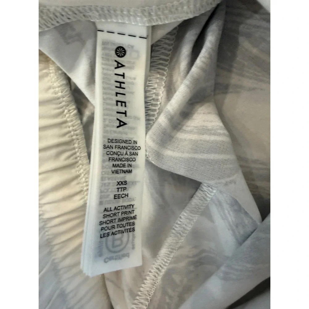 Athleta All Activity Shorts XXS Blue Black Marble Swirl Print Athletic‎ Running